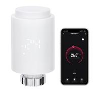 Wengart Zigbee Smart TRV Vanne de radiateur 1413E, contrôleur de chauffage zonal à économie d'énergie, détection de fenêtre et protection contre le gel, contrôle par application/voix, M30 x 1,5 mm