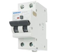 Wengat WGL8-80 Disjoncteur différentiel type A 6kA, CA230V 16A, 1P+N 30mA Arrêt à un bouton Protection complète pour appareils électriques