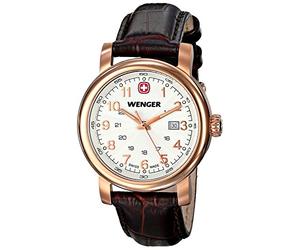Wenger 011021108 Montre Bracelet Femme, Cuir, Couleur: Marron