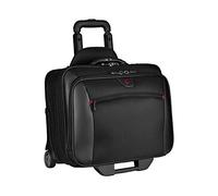 Wenger 600661 POTOMAC Valise à roulettes pour ordinateur portable 17" (43 cm) avec poche supplémentaire amovible pour ordinateur portable 15.4'' (39 cm), compartiments rembourrés, noir {23 litres}