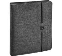 WENGER Affiliate Padfolio avec Poche pour Tablette Tactile 10 Pouces, Classeur à Anneaux, Bloc-Notes A4, Système d’Organisation Professionnel, Femmes Hommes, Bureau Voyages d’Affaires Uni, Gris (Alloy), 601360