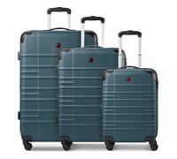 Wenger Amplar Evo 4 roues Set de valises 3 pièces avec soufflet d'extension bleu pétrole
