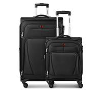 Wenger Beaumont 4 roulettes Set de valises 2 pièces avec soufflet d'extension noir