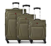 Wenger Beaumont 4 roulettes Set de valises 3 pièces avec soufflet d'extension olive