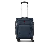 Wenger Beaumont 4 roulettes Trolley de cabine S 54 cm avec soufflet d'extension bleu