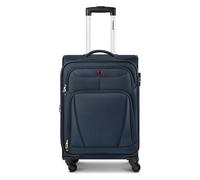 Wenger Beaumont 4 roulettes Trolley M 67 cm avec soufflet d'extension bleu