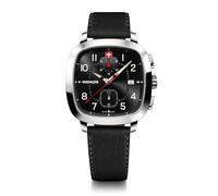 WENGER Chrono Sport Vintage pour Homme (40 mm) Cadran Noir/Bracelet smartcycle Noir 01.1933.108