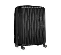 WENGER Energie Large Valise Rigide à 4 roulettes, Trolley, Grand Format, 106 (120) l, Serrure de sécurité, Femmes Hommes, Voyages Vacances, Noire, 653598