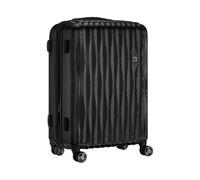 WENGER Energie Medium Valise Rigide à 4 roulettes, Trolley, Moyen Format, 65 (75) l, Serrure de sécurité, Femmes Hommes, Voyages Vacances, Noire, 653596