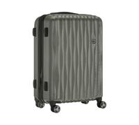 WENGER Energie Medium Valise Rigide à 4 roulettes, Trolley, Moyen Format, 65 (75) l, Serrure de sécurité, Femmes Hommes, Voyages Vacances, Grise, 653597