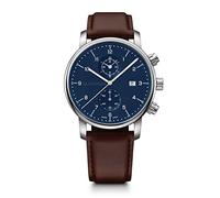 WENGER Femmes Chronographe Quartz Montre avec Bracelet en Cuir 01.1743.125, Noir, Sangle, Noir, Sangle