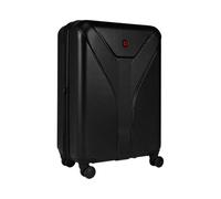 Wenger Ibex M Valise Rigide, 64/78 l Extensible, TSA, 4 roulettes, Noir | Valise cabine 45 x 65 x 27 cm pour voyages avec système SmartCube, fermeture éclair sécurisée et poignée télescopique
