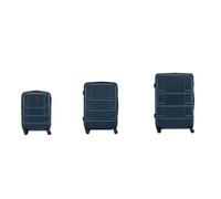 WENGER Itinera Set de 3 Valises Rigides S/M/L, 33/62/99 l, 4 Roues, Bleu | Set de valises pour voyages et vacances avec serrure à combinaison, sangles de compression et poignée télescopique