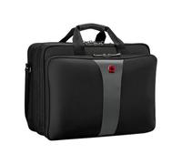 WENGER Legacy 17 Mallette pour Ordinateur Portable 17 Pouces, Porte-Documents, Système d’Organisation, 26 l, Femmes Hommes, Bureau Voyages d’Affaires Uni, Noir/Gris, 600655