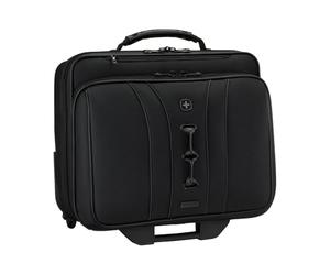 WENGER Legacy Black Series Mallette, Sac avec roulettes pour Portable, Trolley, Notebook Jusqu’à 15,6’’, 29 l, Bureau Affaires Fac École, Noire, 653631