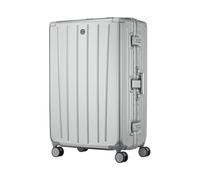 WENGER Loady L Valise Rigide à 4 Roues, 82 l, Serrure TSA, Argent | Grande valise 30 x 49 x 75 cm en polycarbonate pour vacances et longs voyages avec roulettes doubles et poignée trolley