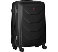 WENGER Prymo Medium Valise Rigide à 4 roulettes, Trolley, Moyen Format, 59 (67) l, Serrure de sécurité, Femmes Hommes, Voyages Vacances, Noire, 612537