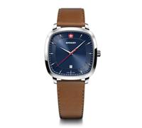 WENGER Montre Homme Classique Vintage (37 mm) avec Cadran Bleu/Bracelet smartcycle Marron 01.1921.106