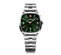 WENGER Montre Homme Sport Vintage (37 mm) Cadran Vert/Bracelet Acier Inoxydable 01.1921.111