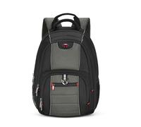 WENGER Pillar Sac à Dos pour Ordinateur Portable 16 Pouces avec Poche pour Tablette Tactile 10 Pouces, Système d’Organisation, 25 l, Femmes Hommes, Bureau Voyages d’Affaires Uni, Noir/Gris, 600633