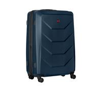 WENGER Prymo Valise Rigide à 4 roulettes Bagage à Main Serrure de sécurité pour Homme et Femme Voyage Vacances, Bleu, L, Valise Rigide