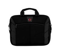 WENGER Sherpa Mallette pour Ordinateur Portable 16 Pouces, Porte-Documents, Système d’Organisation, 8 l, Femmes Hommes, Bureau Voyages d’Affaires Uni, Noir, 600653