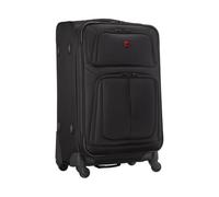 WENGER Sion Medium Valise Souple à 4 roulettes, Trolley, Moyen Format, 72 (82) l, Extensible, Femmes Hommes, Voyages Vacances, Noire, 653586
