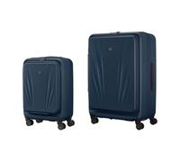WENGER Skyon Lot 2 p., Bagage à Main + Valise Grand Format, Rigide, Trolley, Compartiment Portable et Tablette, Serrure de sécurité, Bleu, 653571