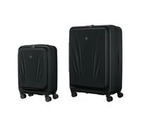 Wenger Skyon Valise Rigide Bagage à Main Trolley Serrure de sécurité Femme Homme Voyage Vacances, Noir, 2-teiliges Set, Hardside Bagage Extensible à roulettes