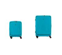 WENGER Skyon Set de 2 Valises Rigides S + L, 35/45 l et 103/120 l | Set de valises pour voyages et vacances avec compartiment ordinateur 16 pouces, serrure TSA et 4 roues doubles.