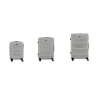 WENGER Valises Rigides Itinera Set de 3, S/M/L, 33/62/99 l, Argent | Idéal pour vacances et voyages avec serrure à combinaison, 4 roues fluides et dimensions de 54 cm, 66 cm et 76 cm de hauteur.