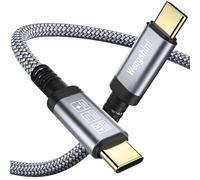 Wengshini Câble USB C vers USB C 1 m, 240 W/20 Gbps USB C 3.2 Gen2 x 2, câble de données, 4K @ 60 Hz, transmission vidéo pour ordinateur portable, téléphone portable, Steam Deck, tablette, SSD,