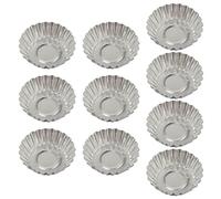WENGU Lot de 10 mini moules en silicone pour gâteaux, chocolats, tartelettes en aluminium, mini cupcakes, muffins, biscuits, pâtisseries