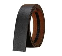 WENH 100% Cuir de Vache sans Boucle 3.5cm de Large Ceinture sans Boucle Automatique Sangle Concepteur Ceintures Hommes de Haute qualité(120,Black)