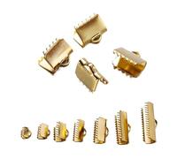 WENH 20/30 pièces de fermoirs à sertir en Acier Inoxydable doré for la création de Bijoux (Colliers, Bracelets, etc.).(Gold 20Pcs,6.5mm)