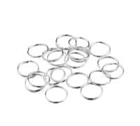 WENH 200 Anneaux brisés à Double Boucle for Porte-clés, connecteurs circulaires(Silver Color,6mm)
