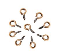 WENH 200 œillets à vis de 4 x 8/5 x 10 mm for la création de Bijoux et Autres Loisirs créatifs.(Red Copper Color,5x10mm)