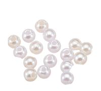 WENH 200 Perles perforées en ABS Imitation Perle, de 4/5/6/8/10 mm, Rondes, for la création de Bijoux et la Couture.(Beige,8mm)