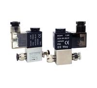 WENH 2V025-08 électrovanne d'air normalement fermée 12V 24V 220V 1/4 "BSP 2 voies 2 positions vanne de commande pneumatique(2V025-08 DC24V,Without Fittings)