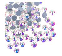 WENH AB Strass Non correcteurs SS3-SS50, Dos Plat, Couture et Tissu for vêtements, décorations en Strass for Nail Art(Glue AB,Ss34-288pcs)