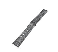 WENH Bracelet de montre en acier inoxydable massif 12, 13, 14, 15, 16, 17, 18, 19, 20, 21, 22, 23, 24 mm, bracelet métal for hommes et femmes(Black,12mm)