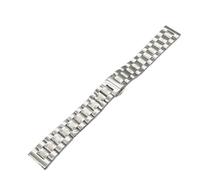 WENH Bracelet de montre en acier inoxydable massif de 12, 13, 14, 15, 16, 17, 18, 19, 20, 21, 22, 23, 24 mm, bracelet en métal for hommes et femmes(Silver,24mm)