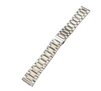 WENH Bracelet de montre en acier inoxydable massif de 12, 13, 14, 15, 16, 17, 18, 19, 20, 21, 22, 23, 24 mm, bracelet en métal for hommes et femmes(Silver Rose Gold,24mm)
