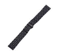 WENH Bracelet de montre en acier inoxydable massif, largeur 10-24 mm, bracelet de rechange for hommes et femmes, accessoires(Black,13mm)
