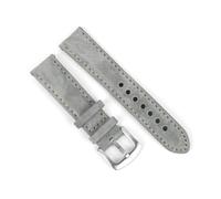 WENH Bracelet de montre vintage en cuir suédé 18 mm, 19 mm, 20 mm, 22 mm, fait main, gris marron, ceintures de rechange for accessoires(Gray,22mm)