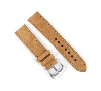 WENH Bracelet de montre vintage en cuir suédé 18 mm, 19 mm, 20 mm, 22 mm, fait main, gris marron, ceintures de rechange for accessoires(6,19mm)