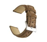 WENH Bracelet de montre vintage en cuir suédé 18 mm, 19 mm, 20 mm, 22 mm, fait main, gris marron, ceintures de rechange for accessoires(Light coffee 1,18mm)
