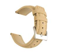 WENH Bracelet de montre vintage en cuir suédé 18 mm, 19 mm, 20 mm, 22 mm, fait main, gris marron, ceintures de rechange for accessoires(Beige 1,18mm)