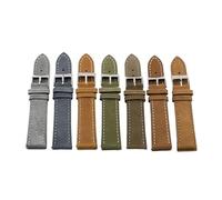 WENH Bracelets de montre vintage en cuir nubuck 16 mm, 18 mm, 19 mm, 20 mm, 21 mm, 22 mm, à dégagement rapide, for accessoires(Blue Pink,16mm)