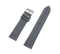 WENH Bracelets de montre vintage en cuir nubuck 16 mm, 18 mm, 19 mm, 20 mm, 21 mm, 22 mm, à dégagement rapide, for accessoires(Black Yellow,16mm)